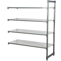 Cambro EA243672V4580 Camshelving® Elements 4 Shelf Vented Add On Unit - 24 inch x 36 inch x 72 inch