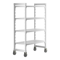 Cambro CPHU214267V4480 Camshelving® Premium High Density Mobile Shelving Unit with 4 Vented Shelves - 21" x 42" x 67"