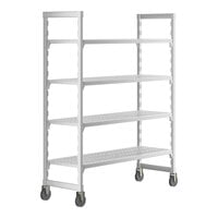 Cambro CPHU216075V4480 Camshelving® Premium High Density Mobile Shelving Unit with 4 Vented Shelves - 21" x 60" x 75"