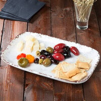 GET CS-117-FM French Mill 12 inch x 7 1/2 inch Irregular Rectangular Platter - 12/Case