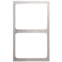 Vollrath 8243016 Miramar Stainless Steel Adapter Plate with Satin Finish Edge for Two Small Food Pans