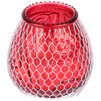 Sterno 40136 Euro-Lowboy 45 Hour Red Wax Filled Glass Candle - 12/Case