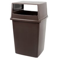 Rubbermaid Glutton 56 Gallon Brown Rectangular Trash Can and Lid