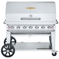 Crown Verity RCB-48RDP Liquid Propane 48 inch Pro Series Outdoor Rental Grill with Roll Dome Package