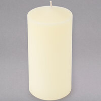 Sterno 40164 6 1/2 inch Ivory Wax Pillar Candle - 12/Case