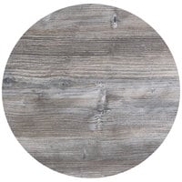 BFM Seating DW24R Midtown 24" Round Indoor Tabletop - Driftwood
