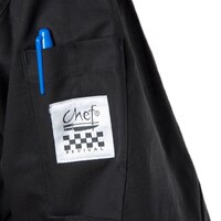 Chef Revival Cuisinier J017 Unisex Black Customizable Executive Long Sleeve Chef Coat - S