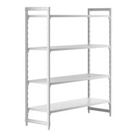 Cambro CPU247284VS4PKG Camshelving® Premium Stationary Starter Unit with 3 Vented Shelves and 1 Solid Shelf - 24" x 72" x 84"