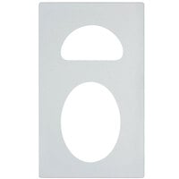 Vollrath 8240220 Miramar Resin Adapter Plate for Small Oval and Half Oval Pans - White Stone