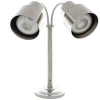 Hanson Heat Lamps DLM/200/ST/SS Stainless Steel Flexible Dual Bulb Freestanding Heat Lamp