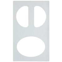 Vollrath 8240420 Miramar Resin Adapter Plate for Small Oval and Two Half Oval Pans - White Stone
