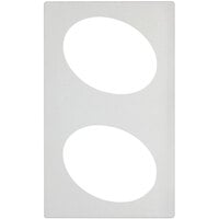 Vollrath 8240320 Miramar Resin Adapter Plate for Two Small Oval Pans - White Stone