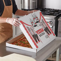 Choice 17 inch x 25 inch x 2 inch White Corrugated Pizza Box - 25/Case