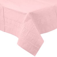 Creative Converting 710129 54" x 108" Classic Pink Tissue / Poly Table Cover - 6/Case