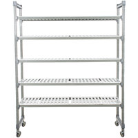 Cambro EMU244870V5580 Camshelving® Elements Mobile Shelving Unit with 5 Vented Shelves - 24 inch x 48 inch x 70 inch