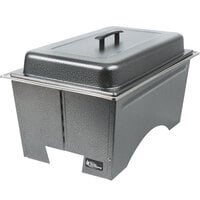 Sterno Silver Vein Fold Away Chafer with Lid and 2 Half Size Pans