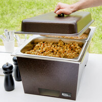 Sterno Copper Vein Stackable Chafer with Lid and 2 Half Size Pans
