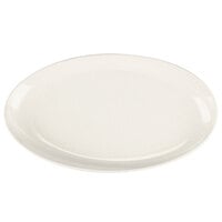 GET OP-1690-AW Osslo 16" x 9" Ivory (American White) Oval Melamine Platter - 6/Case