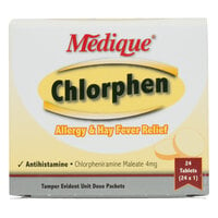Medique 24164 Chlorphen Allergy and Hay Fever Relief Tablets - 24/Box