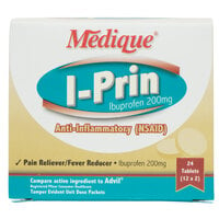 Medique 10064 I-Prin Ibuprofen Tablets - 24/Box
