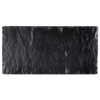 GET SB-1471-BK Madison Avenue / Granville 14 inch x 7 inch Melamine Faux Slate Display Board with Semi-Gloss Finish