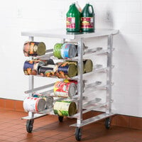 Regency CANRK72AL Half Size Mobile Aluminum Can Rack for #10 and #5 Cans with Aluminum Top