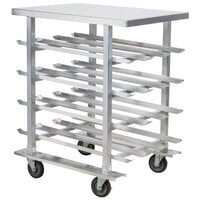 Regency CANRK72AL Half Size Mobile Aluminum Can Rack for #10 and #5 Cans with Aluminum Top