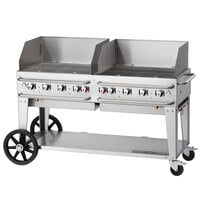 Crown Verity RCB-60WGP-LP Liquid Propane 60" Pro Series Outdoor Rental Grill with Wind Guard Package