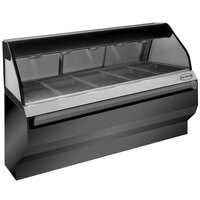 Alto-Shaam ED2SYS-72/PL SS Stainless Steel Heated Display Case with Curved Glass and Base - Left Self Service 72 inch