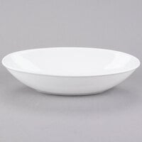 World Tableware INF-350 Porcelana Infinity 28 oz. Bright White Oval Porcelain Bowl - 12/Case