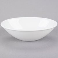 World Tableware INF-200 Porcelana Infinity 20 oz. Bright White Oval Porcelain Bowl - 24/Case