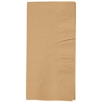 Glittering Gold Paper Dinner Napkins, 2-Ply 1/8 Fold - Creative Converting 673276B - 50/Pack