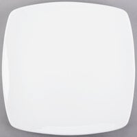 World Tableware 840-470S Porcelana 11 inch Bright White Square Porcelain Coupe Plate - 12/Case