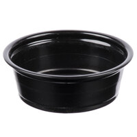 Choice 1.5 oz. Black Plastic Souffle Cup / Portion Cup - 100/Pack