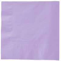 Creative Converting 58193B Luscious Lavender Purple 3-Ply 1/4 Fold Luncheon Napkin - 50/Pack