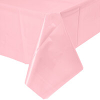 Creative Converting 014016B 54" x 108" Classic Pink Disposable Plastic Table Cover - 24/Case