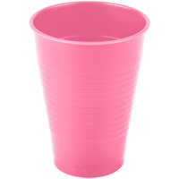 Creative Converting 28304271 12 oz. Candy Pink Plastic Cup - 240/Case