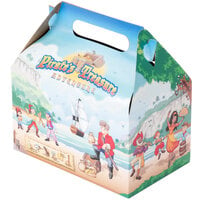 6 7/16 inch x 4 inch x 3 3/4 inch Kids Take-Out Meal Box with Pirate Design - 96/Case