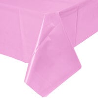Creative Converting 011342 54" x 108" Candy Pink Disposable Plastic Table Cover - 12/Case