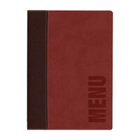 American Metalcraft MCTRLSWR Securit Faux Leather Menu Holder - Wine Red