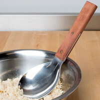 Town 22810 9 1/4 inch Stainless Steel Rice Paddle with Wood Handle