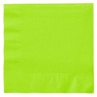 Creative Converting 663123B Fresh Lime Green 2-Ply 1/4 Fold Luncheon Napkin - 50/Pack