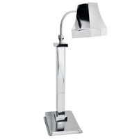 Eastern Tabletop 9611 Single Arm Stainless Steel Freestanding Heat Lamp with Square Shade and Swivel Neck
