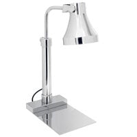 Eastern Tabletop 9601 Single Arm Stainless Steel Freestanding Heat Lamp with Round Shade and Adjustable Neck