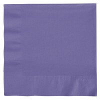 Creative Converting 139371135 Purple 2-Ply 1/4 Fold Luncheon Napkin - 50/Pack