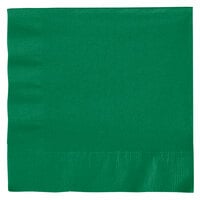 Creative Converting 139184135 Emerald Green 2-Ply 1/4 Fold Luncheon Napkin - 50/Pack