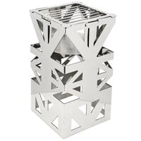 Eastern Tabletop 1743 LeXus 8 inch x 8 inch x 15 inch Stainless Steel Square Cube with Fuel Shelf and Grate
