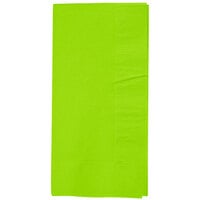 Creative Converting 673123B Fresh Lime Green 2-Ply Paper Dinner Napkin - 50/Pack