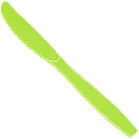 Creative Converting 010923B 7 1/2 inch Fresh Lime Green Heavy Weight Plastic Knife - 50/Pack