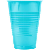Creative Converting 28103971 12 oz. Bermuda Blue Plastic Cup - 20/Pack
